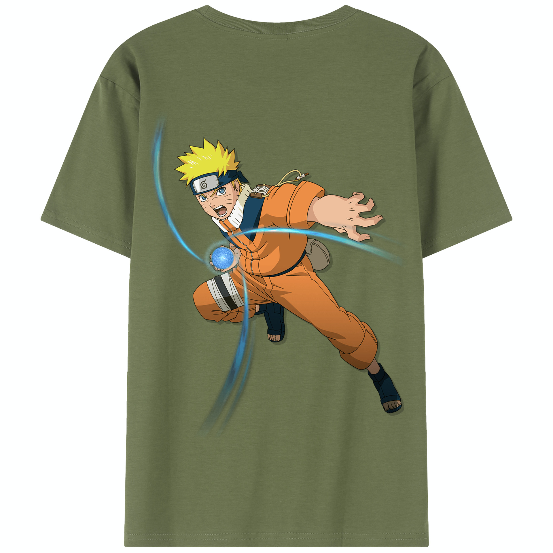 （画像用） NARUTO -ナルト- うずまき ナルト Uzumaki Naruto 綿100％半袖Tシャツ（背面プリント）